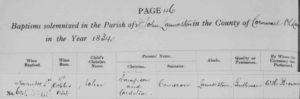 St John's Launceston Baptismal Register 1834
